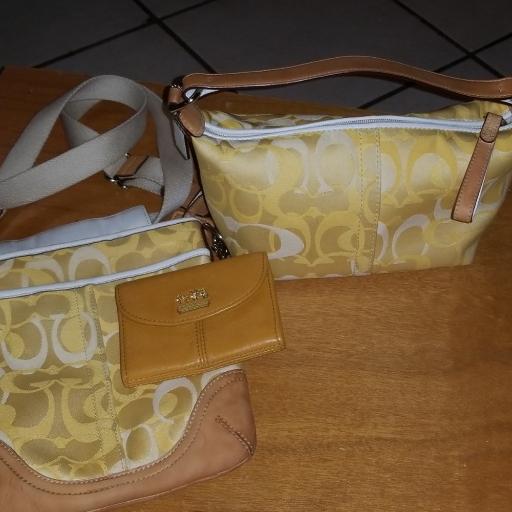 Coach mini bitty , little wallet , and crossbody